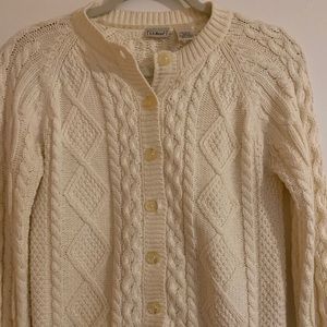 L.L.Bean Girls Fisherman Cardigan